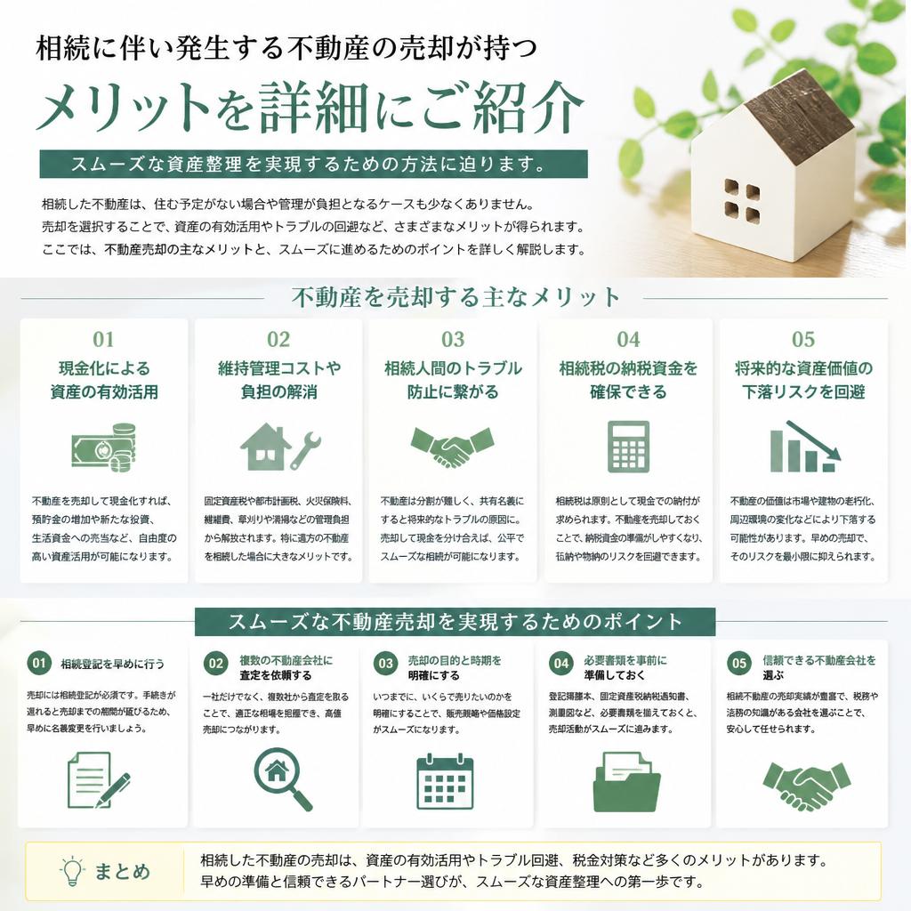 相続手続きにおける不動産売却のメリット