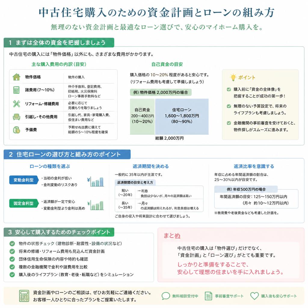 中古住宅購入時の資金計画