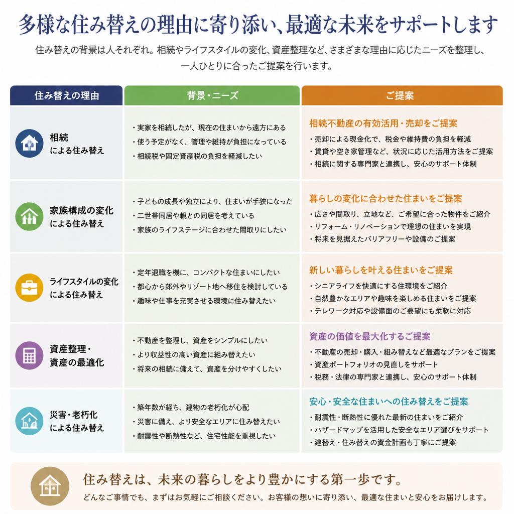 住み替えの理由とニーズ