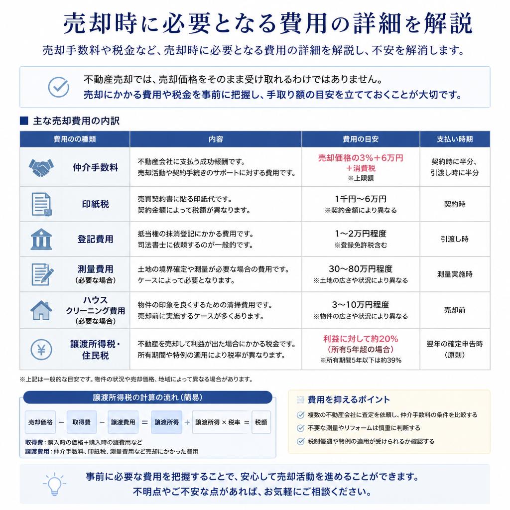 5. 売却にかかる費用について