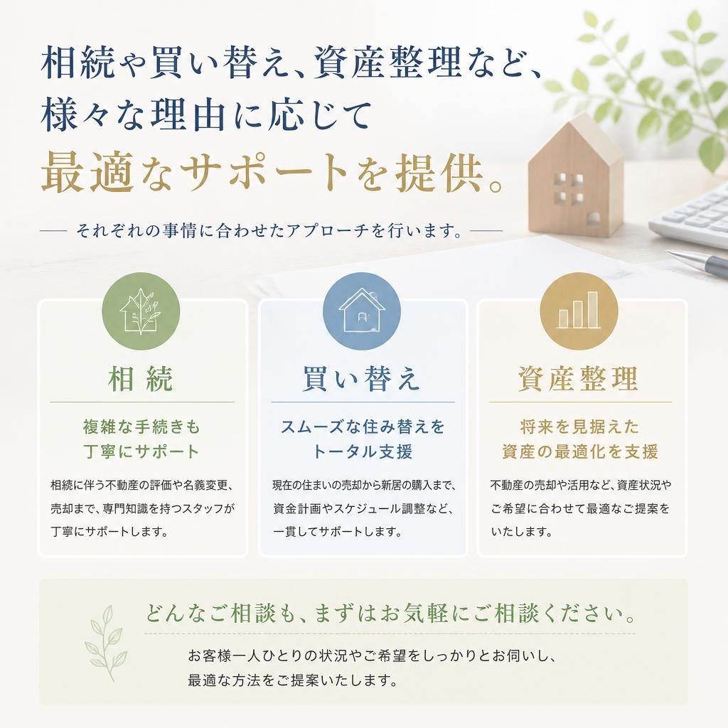 多様な売却理由への対応