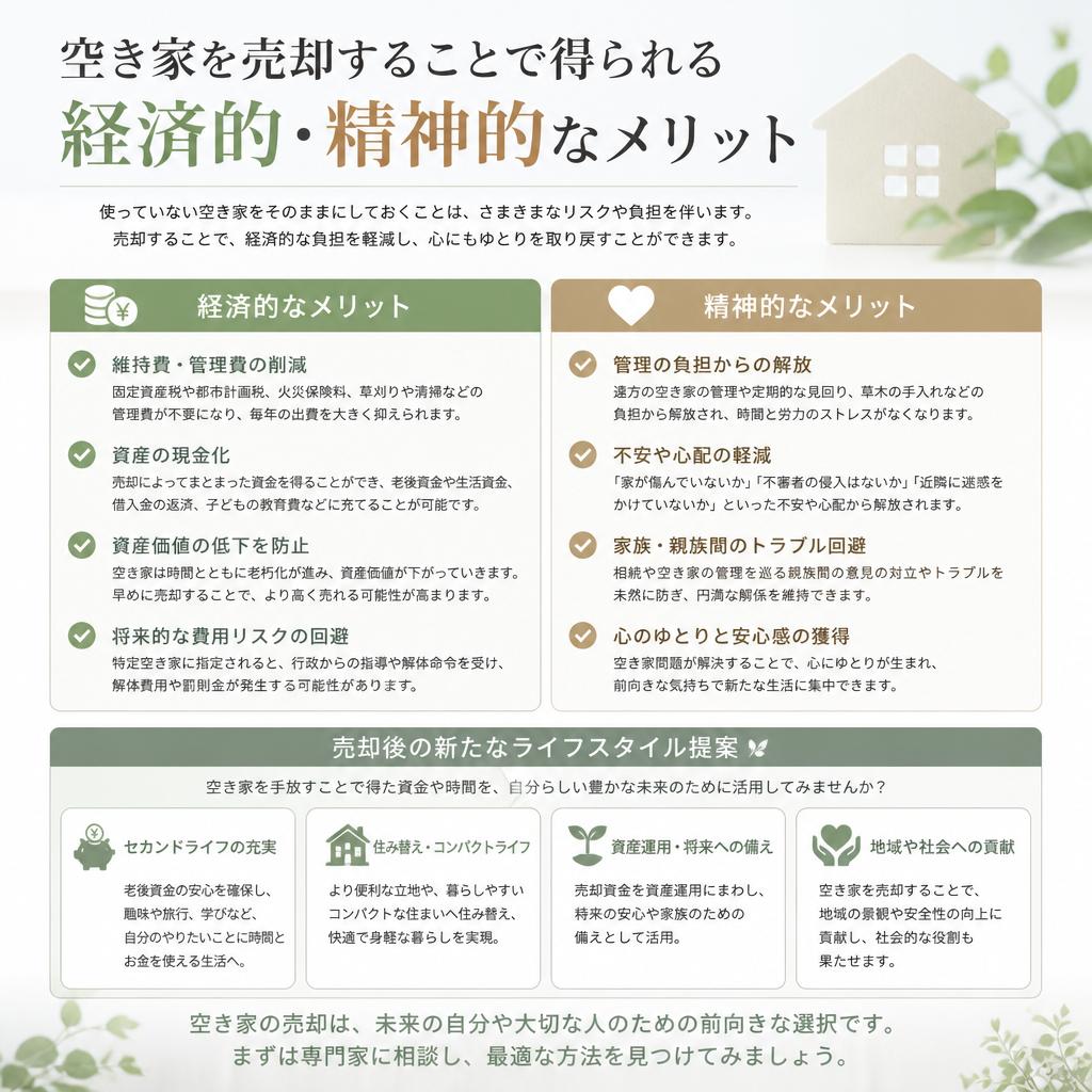 空き家を売却するメリット